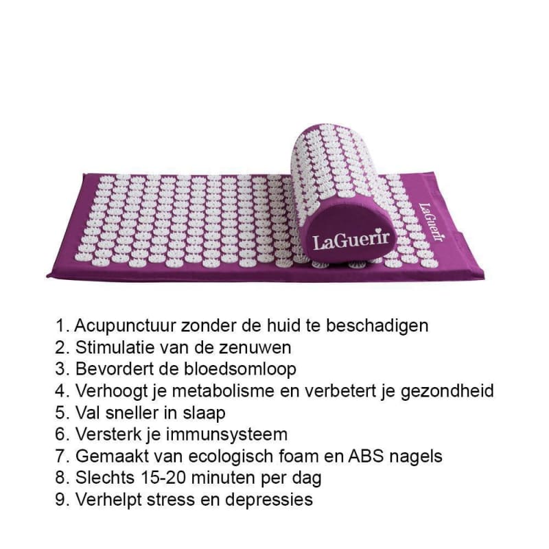 Acupressuur mat en hoofdkussen
