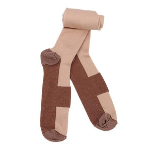 Anti vermoeidheid compressie sokken - Beige / S/M (37-43) €14.95